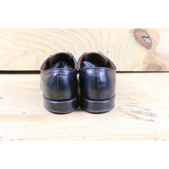 Allen Edmonds Shoes Mens 10.5D Black Leather Delray Oxford Split Toe Dress USA - Picture 3 of 6